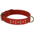 Wide Studded Collar 1-1/2"  x 28"  Red British by Design